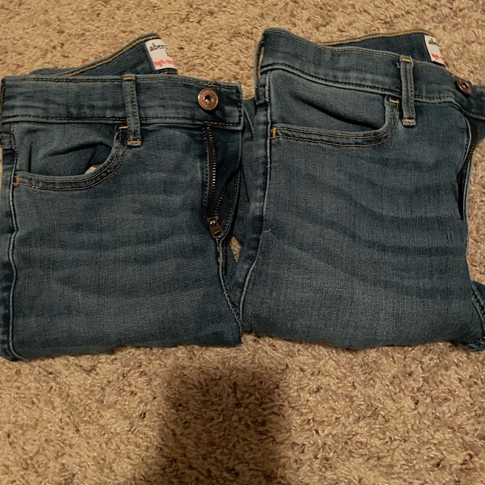 Two Abercrombie and Fitch jeans, size 13-14